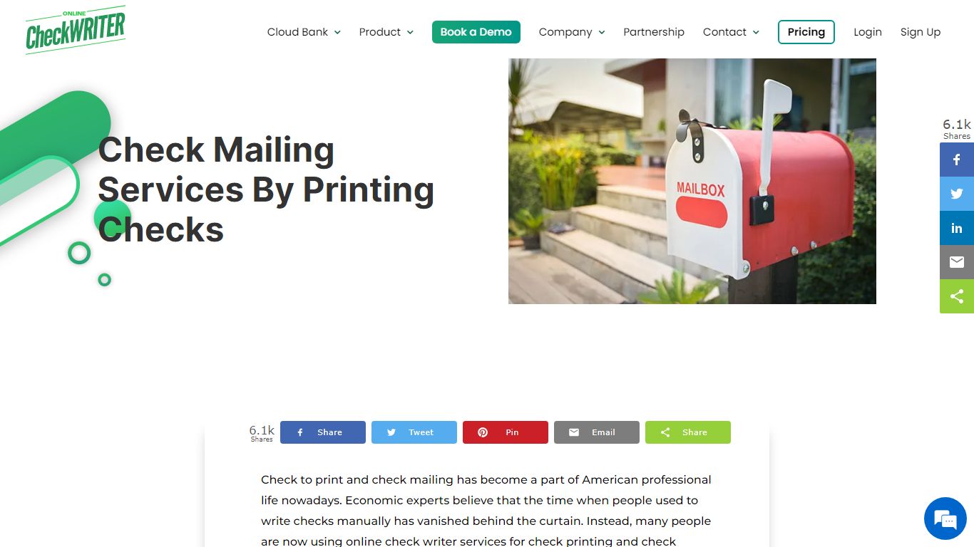 Check Mailing Services By Printing Checks - Online Check Writer