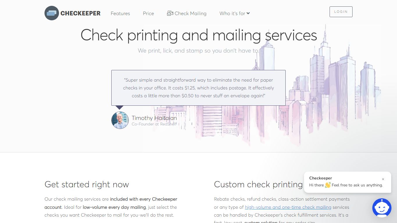 Check Mailing Services - Checkeeper