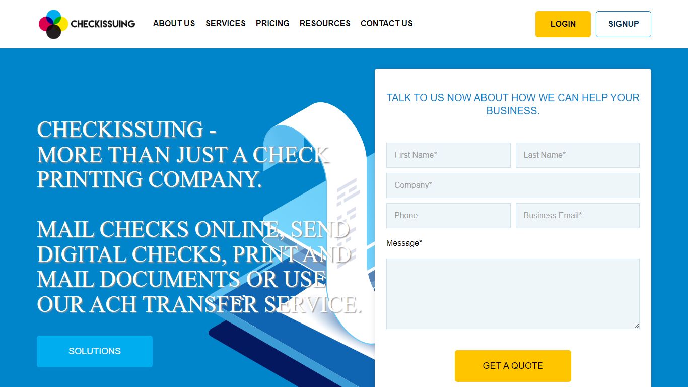 Online Check Printing and Mailing Services | CheckIssuing